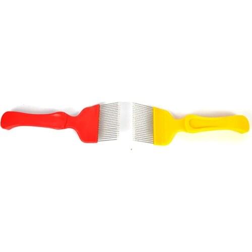 1PCS Beekeeping Tools Good Quality 18 Pin Stainless Steel Tines Comb Uncapping Fork Scratcher Two-color Cut Honey Fork Bee