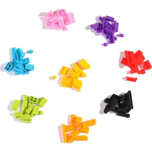 13Pcs/Set Silicone Anti Dust Plug Cover Stopper USB RJ45 Port HDMI Interface Cover Anti-Dust Plug Dust Stopper Computer Accessor