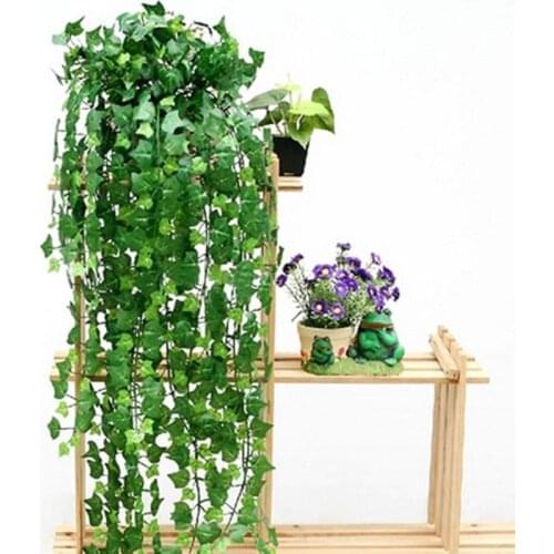 2.5m Artificial Ivy Leaf Garland Plants Vine Fake Foliage Flowers Home Decor Plastic Artificial Flower Rattan Evergreen Cirrus