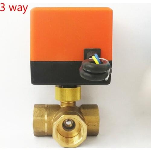 2 wire power off resetting mode control valves electric motorized ball valve DN15-DN50 AC220V DC5V DC12-24V 2/3 way