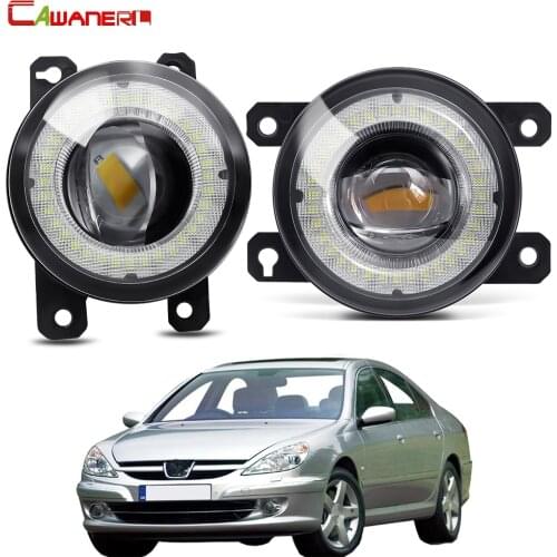2 Pieces Car Fog Light Assembly LED Angel Eye Daytime Running Light DRL 30W 8000LM 12V For Peugeot 607 (9D, 9U) Saloon 2000-2006