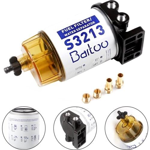 3/8" NPT S3213 Boat Fuel Filter / Water Separator Filter System for Marine Outboard Motor RS-OCC057-3213