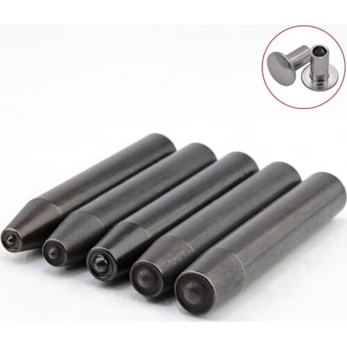 5pcs M3 M4 M5 M6 M8 Punch Pin for Aluminum Flat Round Head Half Hollow Shank Rivet Aluminum Rivet Nut Semi-tubular rivets