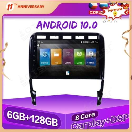 6+128G Android 10 PX6 DSP For Porsche Cayenne 2003+ GPS Navigation Car Radio Player Head Unit Multimedia Stereo Audio IPS Screen