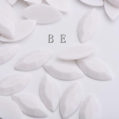 7X15mm White Color 500pcs/lot Acrylic Horse Eye Rhinestones With Flatback Gems for Shoes Cloth Craft Decoration