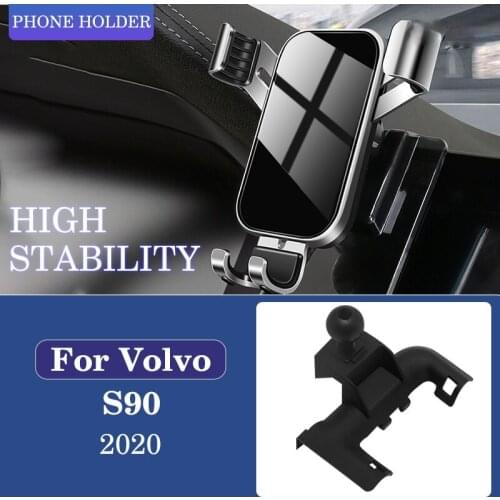 Car Mobile Phone Holder Special Air Vent Mounts Stand GPS Gravity Navigation Bracket For Volvo S90 2020 2021 Car Accessories