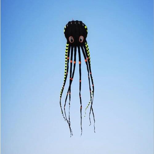 Free shipping 8m large octopus kites adults kite flying reel ripstop nylon kevlar paragliding fish giochi outdoor toys