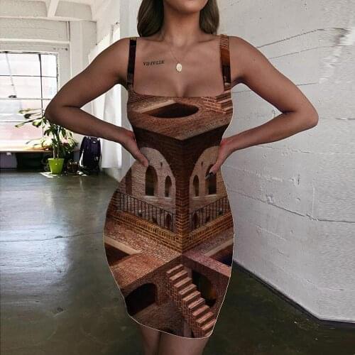 Giyu Brand Graphics Dresses Women House Ladies Dresses Harajuku 3d Print Art Bodycon Dress Womens Clothing Plus Size Short