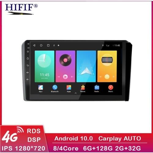 Carplay2 Din Android 10 CAR GPS Stereo Radio Multimedia player For Audi A3 2003-2012 S3 2006-2012 RS3 Sportback 2011 BT WIFI