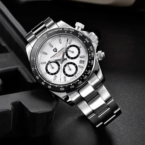 PAGANI DESGIN New Mens Quartz Watch Luxury Sapphire Crystal Chronograph Stainless Steel Waterproof Watch Leisure Sports Clock