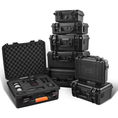 Tool Case Impact Resistant Safety Case Protective Safety Toolbox Instrument Camera Case Shockproof Waterproof Tool Box with Foam