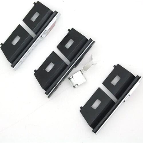 50pcs 3D Matt Chrome Black Car Emblem Badge Sticker line Plastic Grill Mash Car Styling Shipping Free