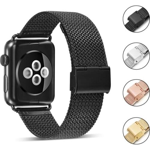 Exquisite Stainless Steel Woven Sport Bracelet for Apple Watch Band Series SE/6/5/4/3/2 Fashion Strap for iWatch 44/40MM 42/38MM