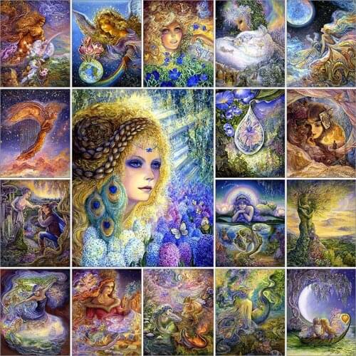 Full square cuadros 5d diamond painting kit set Color landscape woman complet embroidery mosaic Cross stitch dirll drawing DIY