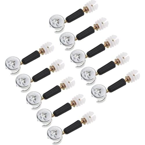 Uxcell Furniture Connecting Kit 15mm OD Cam Fitting M6x40mm Rod Carbon Steel 10 Sets