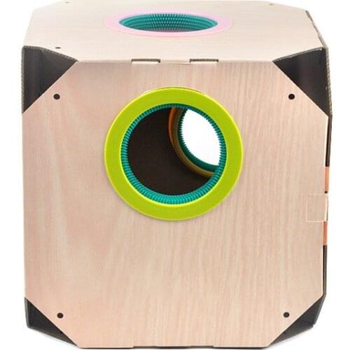 Cat box TOY ABS hair removal ring corrugated box educational toy removable cat house cat toys