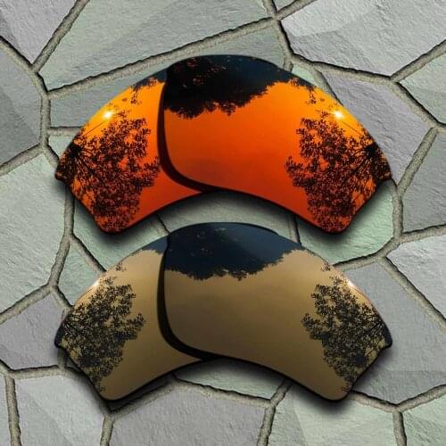 Red Orange&Bronze Copper Sunglasses Polarized Replacement Lenses for Oakley Half Jacket XLJ