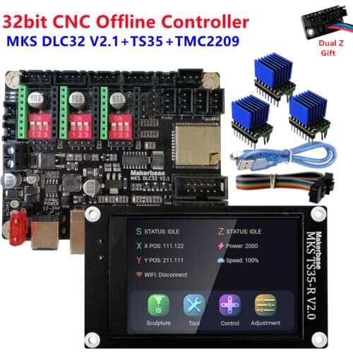GRBL offline controller 32 bit control card upgrade parts CNC LCD display MKS DLC32 plate for desktop laser engraving machine