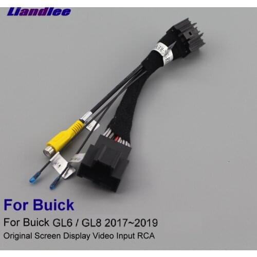 Liandlee For Buick GL6 / GL8 2017-2019 20Pins RCA Adapter Connector Wire Cable Rear View Camera Original Video Switch