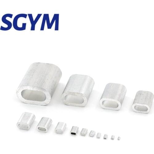 M0.8 M1.2 M1.5 M2 M3-M10 Aluminum Single casing wire rope ferrule cable ties Aluminum Crimping Sleeve Oval Clip Wire Rope Clamp