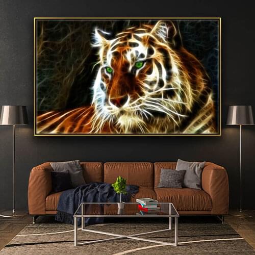 Watercolor tiger Wall Art Canvas Painting Nordic Posters And Prints Wall Pictures For Living Room Home Decor