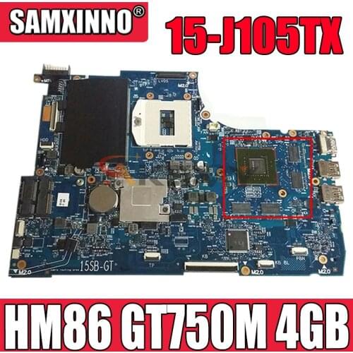 Original For HP 15-J105TX 15-J Series Laptop Motherboard 741653-501 PGA947 DDR3 HM86 GT750M 4GB MainBoard 100% Tested Fast Ship