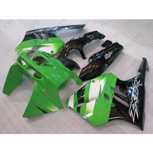 Plastic Fairings Zx 9r 1994 - 1997 Green Black White Motorcycle Fairing Zx9r 1997 Fairings Zx9r 1995