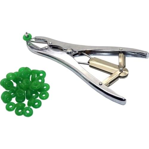 Piglets Sheep Tail Docking Clamp Piglets Sheep Tail Docking Pliers and Tail Docking Rubber Rings Castration Expansion Clamp