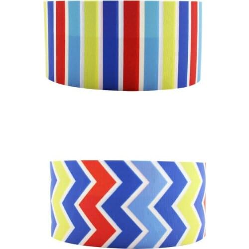 Q&N ribbon Geometric Cartoon Printed Grosgrain/FOE Ribbon Wedding Cotton Ribbon With Logo 50yards/roll Free Shipping