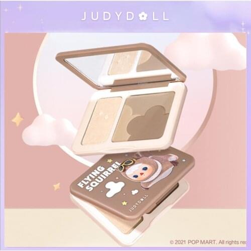 Judydoll 3d Highlighter Blush Contour Palette Vitality Nude Makeup Natural Color Rendering Long-Lasting Waterproof Makeup