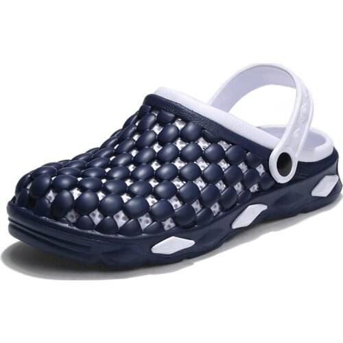 2020 New Fashion Sandals Men Clogs Slippers Soft Bottom Beach Sandals Men Clog Sandals Comfortable Breathable Ankle-Wrap Shoes