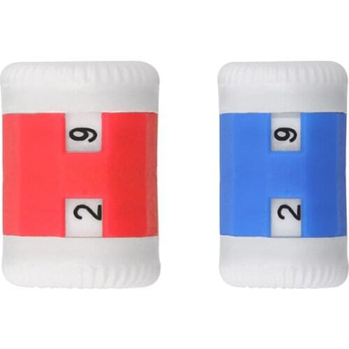 RORGETO Row Counter Round Stitch Knitter 1 Large Red and 1 Small Blue Plastic Knit Knitting Needles Row Counter for Handmade