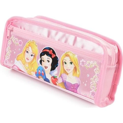 Disney Princess Snow White Belle School Pencil Bag Large-capacity Stationery Case Cartoon Pencil Case Pencil School Supplies