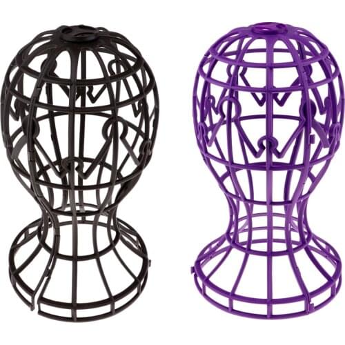 1 Piece Travel Foldable Wig Holder Stand Hairpiece Accessory Hat Cap Display Storage Dryer Rack Purple / Brown