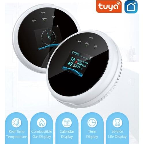 Tuya WIFI Smart Gas Detector Household Gas Leak Alarm APP Remote Push Alarm Work With Digoo Life Smartlife Tuya APP HomeSecurity