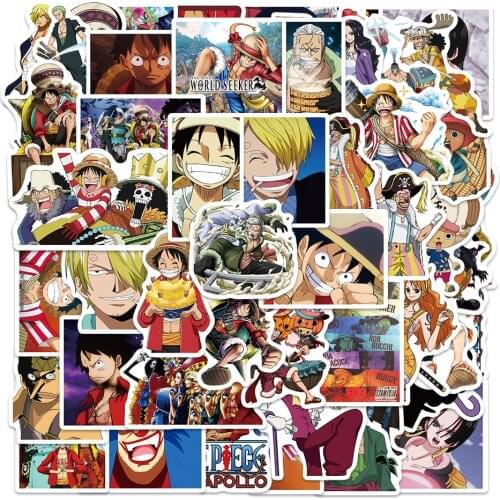10/30/50PCS Anime One Piece Cartoon Stickers Graffiti Car Motorcycle Travel Luggage Guitar Waterproof Cool Decals Kid Sticker