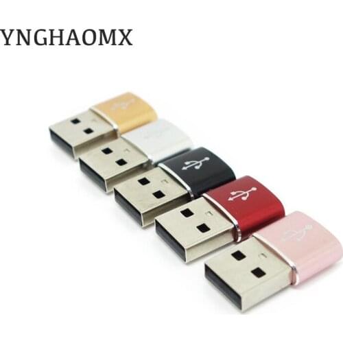 100pcs/lot USB To Type-c Converter Adapter USB 2.0 Adapter Plug Portable Mini Computer Phone Adapter Mobile Phone Converters