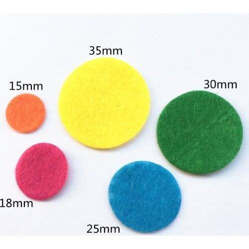 1000pcs 15mm~35mm Mixed Felt Fabric Round DIY Patch Embellishments ScrapbookingCrafts Home Appliques For Cardmaking
