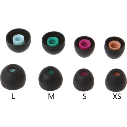 4 Pairs(XS/S/M/L) Soft Silicone Ear Pads Earphone Eartips Suit for 90% In-ear Earbuds Cover Accessories for Sony Headphone #418
