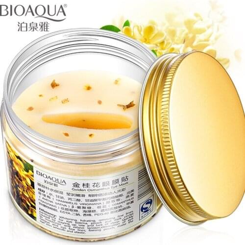 80 Pcs/ Bottle Gold Osmanthus Eye Care Mask Collagen Gel Whey Protein Sleep Patche Remover Dark Circles And Bag OEM ODM