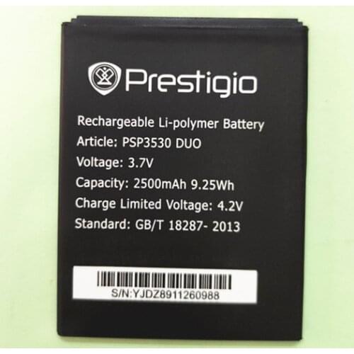 New 2500mAh PSP3530 DUO Replacement Battery For Prestigio Muze D3 E3 F3 PSP3531 PSP3532 DUO Muze A7 PSP7530 DUO
