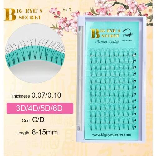 Big eyes secret Pre-fanned Lashes 3D4D5D6D Premade Fans Lashes Extension Volume Lashes Premade Volume Fans Eyelash Extension