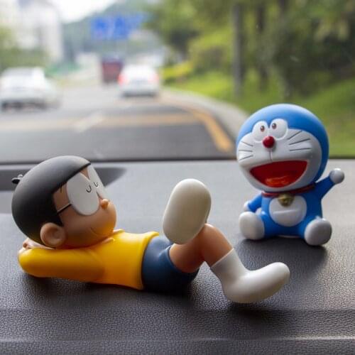 Large lunch break sleeping Nobita creative net red car cartoon car decoration center console car interior decoration supplies