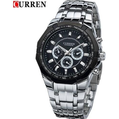 Relogio Masculino Mens Watches Top Brand Luxury Curren Watch Full Steel Quartz Wristwatches Fashion 8084 watch men sports
