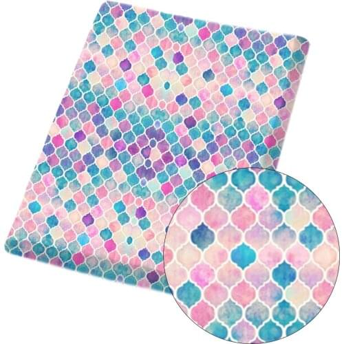 Cheerbows 45*150cm Printed Polyester Cotton Fabric Cloth Bows Fabrics DIY Clothes Craft Home Party Decro Appreal Sewing Supplies