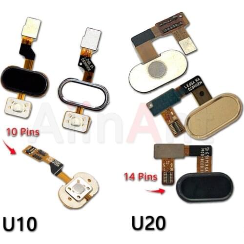 Aiinant Original Back Home Key Button Touch ID Fingerprint Sensor Flex Cable For Meizu U10 U20 Home Flex