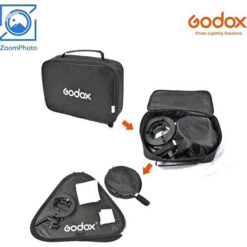 Godox SFUV8080 SFUV6060 SFUV5050 SFUV4040 S-Shaped Flash Bracket For Bowens Mount With Softbox Carrying Bag