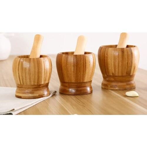 Mortar and Pestle Grinding Pugging Pot Garlic Spice Grinder Pharmacy Herbs Bowl Mill Grinder Crusher Kitchen Gadget Tool