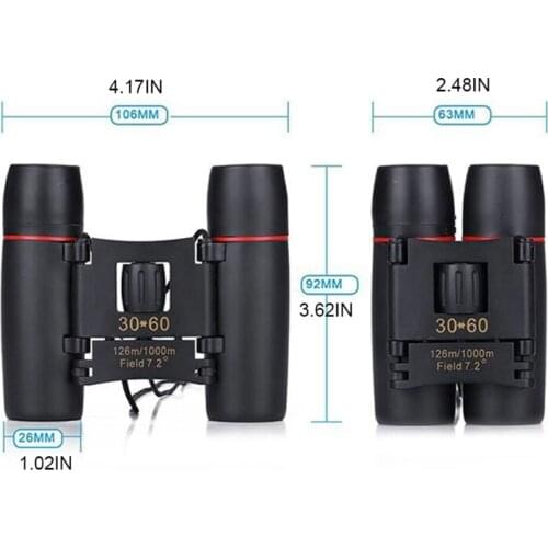 X7JD Mini 30x60 Telescope High Power High Definition Binocular Low Light Level Night Vision Portable Outdoor
