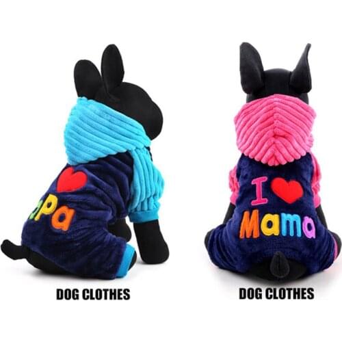 Fashion Winter Coral Velvet Pet Dog Clothes Small Large Dog Coat Jackets for Chihuahua Teddy 2018